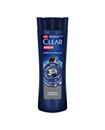 Clear Men Clear Men 3 in 1 Şampuan & Duş Jeli Ferahlatıcı Mentol Etkisi Saç Yüz Vücut İçin 350 ml