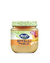 Hero Baby Hero Baby Şeftali ve Muz Püreli Kavanoz Mama 120 gr