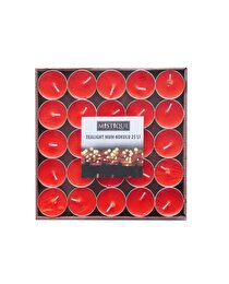 Mistique Mistique Tealight Mum 25'li Kırmızı - Krem 10 gr