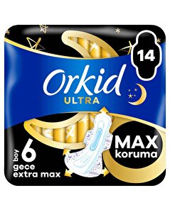 Orkid Orkid Hijyenik Ped Ultra Extra Max Dörtlü Gece 14'lü