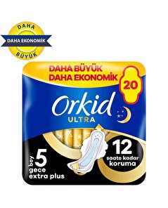 Orkid Orkid Hijyenik Ped Ultra Extra Plus Dörtlü Gece 20'li