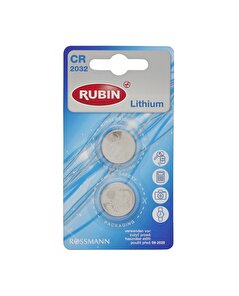 Rubin Rubin Düğme Lithium Pil CR2032 2'li