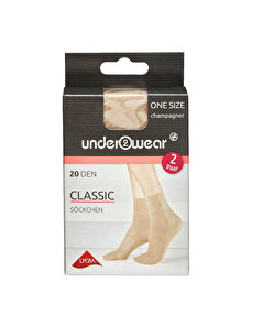 Underwear Underwear Soket Çorap 20 den, Şampanya Standart Beden
