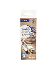 Ideenwelt Ideenwelt Data Aktarımı ve Şarj Kablosu Usb A-Ligthning 1,5 Metre