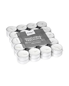 Rubin Licht Rubin Licht Tealight Beyaz, 40'lı