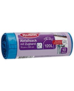 Rubin Rubin Çöp Torbası Çekme Bantlı - 120 Litre 70X100 cm 10'lu
