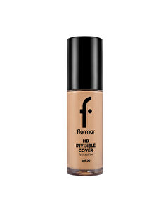 Flormar Flormar Invisible Cover HD Hafif Yapılı & Yarı Parlak Bitişli SPF30 Fondöten 90 Golden Natural