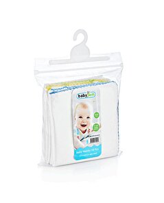Babyjem Babyjem Penye Ağız Bezi Beyaz 20x20 cm 10lu