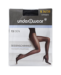 Underwear Underwear Külotlu İnce Çorap 15 den, Siyah, Parlak 36/38 Beden