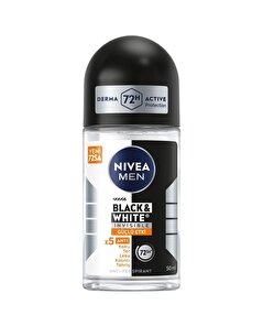 Nivea Men Nivea Men Erkek Roll-on Deodorant 72h Anti-perspirant Black&White Invisible Güçlü Etki 50 ml