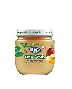 Hero Baby Hero Baby Organik Karışık Meyveli Püre Kavanoz Mama 120 gr