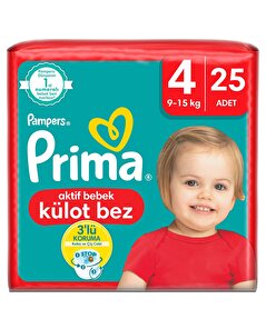 Prima Prima Bebek Bezi 4 Beden Maxi 25'li
