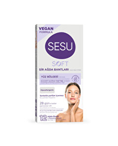 Sesu Sesu Soft Yüz Ağda Bandı 12'li