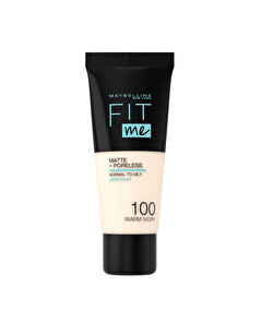 Maybelline Maybelline New York Fit Me Fondöten No: 100 Warm Ivory 30 ml