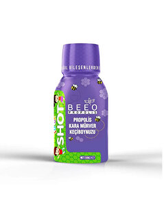Beeo Beeo Propolis Shot Kara Mürver Çocuklar İçin 50 ml
