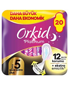 Orkid Orkid Hijyenik Ped Platinum Dörtlü Gece Extra Plus 20'li