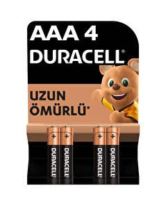 Duracell Duracell AAA Alkalin İnce Kalem Pil 4'lü paket 1,5 V LR03/MN2400