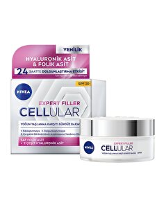 Nivea Nivea Cellular Expert Filler Yoğun Yaşlanma Karşıtı Gündüz Bakım Yüz Kremi 50 ml, SPF30