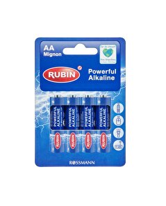 Rubin Rubin Alkalin AA Kalem Pil 1,5V 4'lü