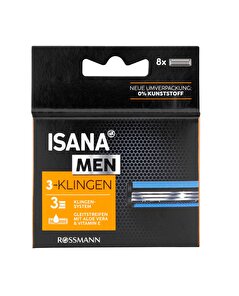 Isana Men Isana Men Tıraş Bıçağı 3 Bıçaklı Yedek 8 Adet