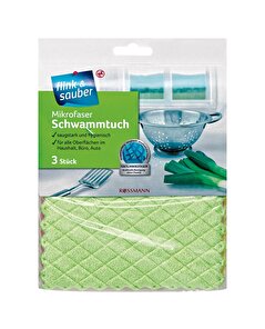 Flink & Sauber Flink & Sauber Mikrofiber Sünger Bez 17x22 cm 3lü