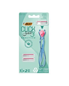 Bic Bic Soleil Click 3 Bıçaklı Sensitive Kadın Tıraş Bıçağı 1 Sap+2 Başlık