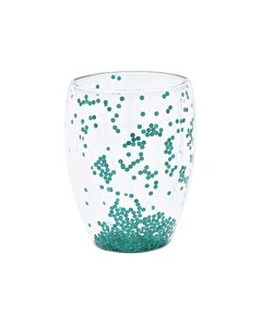 Ideenwelt Ideenwelt Çift Cidarlı Bardak Konfeti Mavi 350 ml