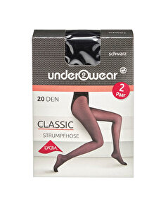 Underwear Underwear Likralı Külotlu İnce Çorap 20 den, Siyah 40/42 Beden
