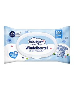 Babydream Babydream Kirli Bebek Bezi Çöp Torbası Pudra Kokulu 100'lü