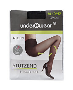 Underwear Underwear Destekli Külotlu İnce Çorap 40 den, Siyah, 40/42 40/42 Beden