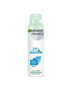 Garnier Mineral Garnier Mineral Sprey Deodorant Saf ve Temiz, Anti-Perspirant 150 ml
