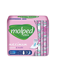 Molped Molped Hijyenik Ped Ultra Anatomik Tekli Gece 7'li