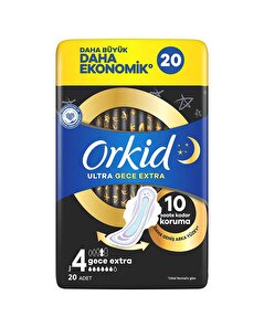 Orkid Orkid Hijyenik Ped Ultra Extra Dörtlü Gece 20'li