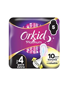 Orkid Orkid Hijyenik Ped Platinum Gece Extra 4'lü