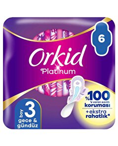 Orkid Orkid Hijyenik Ped Platinum Gece 6'lı