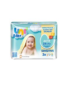 Uni Baby Uni Baby Aktif Sensitive Islak Mendil 24+ Ay 3x52'li