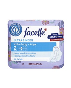 Facelle Facelle Ped Ultra Ekstra Uzun Kanatlı 12'li