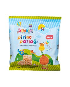 Newkid Newkid Fonksiyonel Pirinç Patlağı Şeftali Elma 50 gr