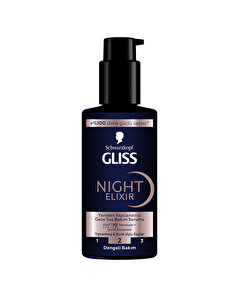 Gliss Gliss Night Elixir Yeniden Yapılandırıcı Gece Saç Bakım Serumu Yıpranmış ve Kırık Uçlu Saçlar 100 ml