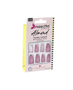 Nascita Nascita Almond Takma Tırnak Leopar Pembe 24'lü