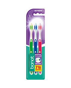 Banat Banat Diş Fırçası Deep Clean Orta 3'lü