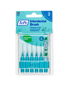 Tepe Tepe Arayüz Fırçası Blister 0.6 mm Mavi 6'lı