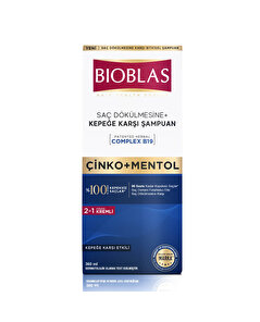 Bioblas Bioblas Şampuan Çinko & Mentol Saç Dökülmesi ve Kepeğe Karşı 360 ml