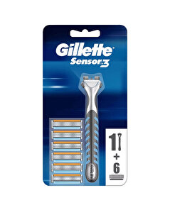 Gillette Gillette Sensor 3 Tıraş Makinesi 6 Yedek Bıçak 1 adet