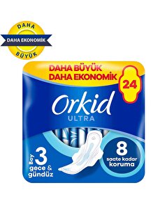 Orkid Orkid Hijyenik Ped Ultra Extra Dörtlü Gece 24'lü