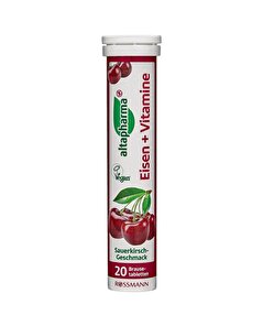 Altapharma Altapharma Demir ve Vitaminler İçeren Takviye Edici Gıda Efervesan Tablet Vişne Aromalı 20 adet