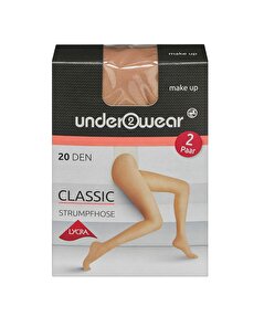 Underwear Underwear Likralı Külotlu İnce Çorap 20 den, Ten Rengi 40/42 Beden