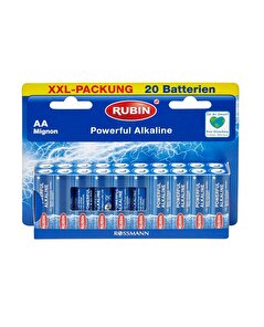 Rubin Rubin Alkalin AA Kalem Pil 1,5V 20'li