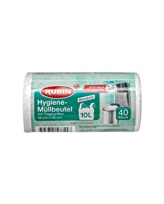 Rubin Rubin Çöp Torbası Kulplu - 10 Litre 36X44 cm 40'lı