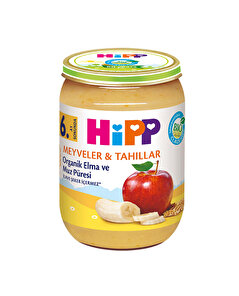 Hipp Hipp Organik Kavanoz Maması Elma ve Muz Püresi 190 gr